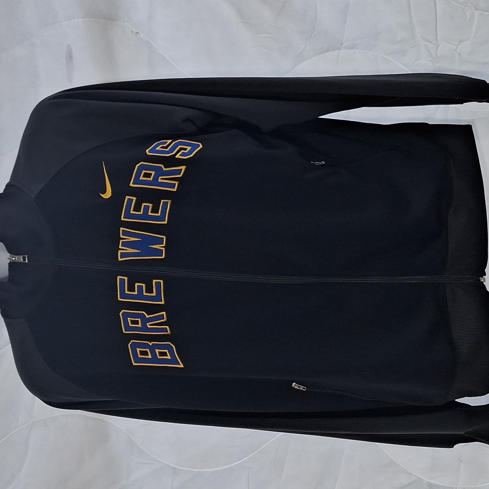 Nike MLB Milwaukee Brewers Zip Up Track Jacket, Large